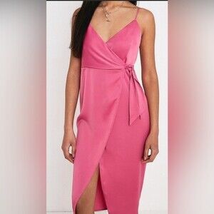Urban Outfitters Quinn Wrap MIDI Dress L
